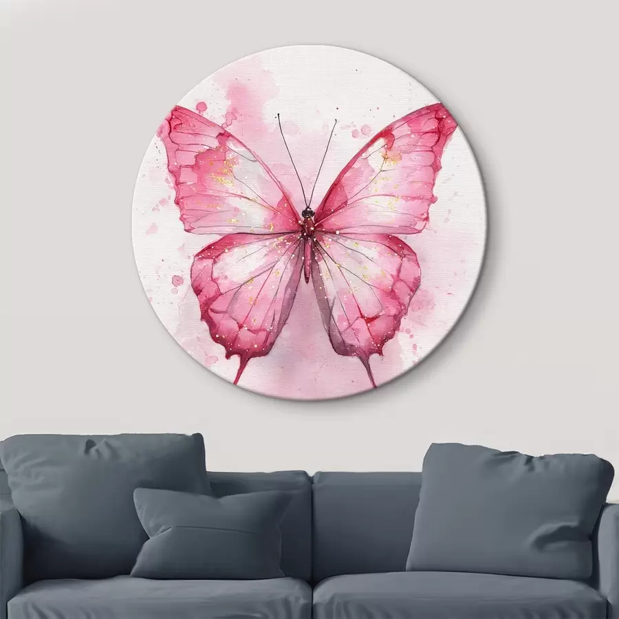 murales de pared Delicada mariposa sobre fondo acuarela r46077