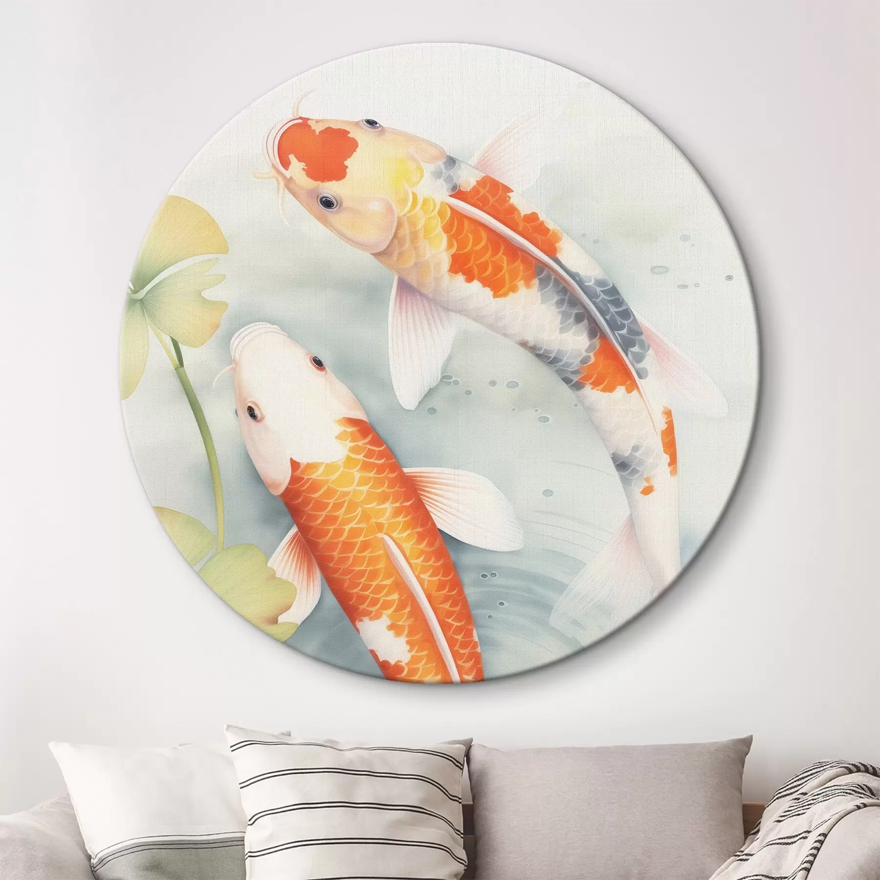 murales de pared Dos hermosos peces en un estanque r46086