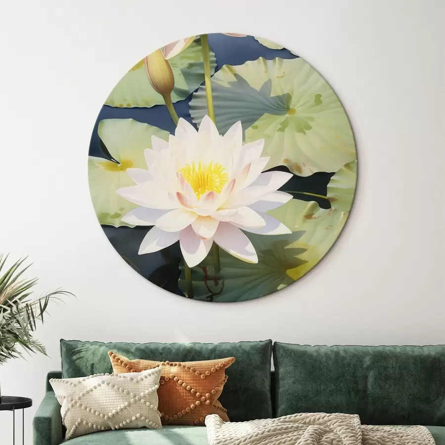 murales de pared Lujosas flores de loto r46089