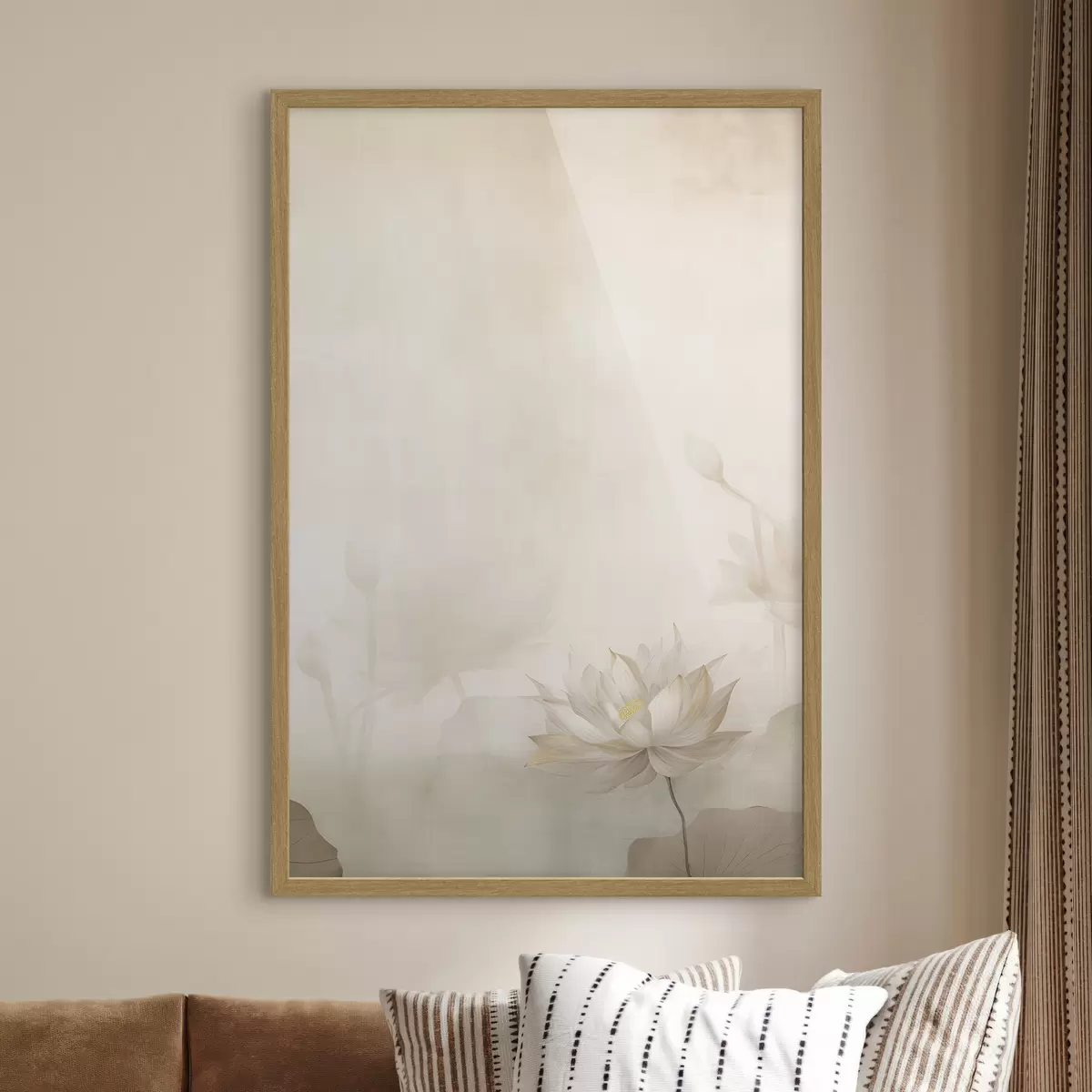 Poster Flor de loto sobre fondo claro f46070