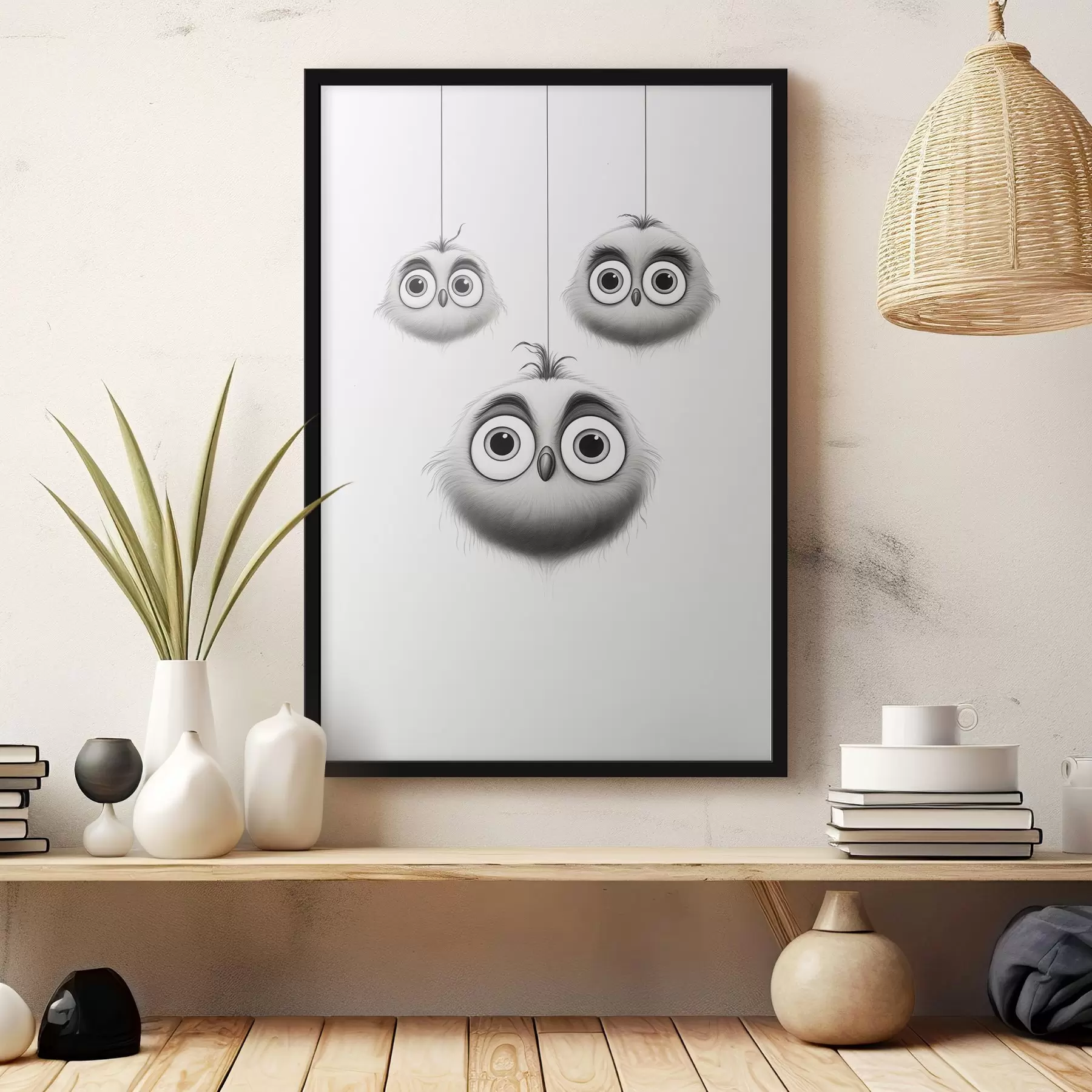 murales de pared Tres pájaros adorables f46072