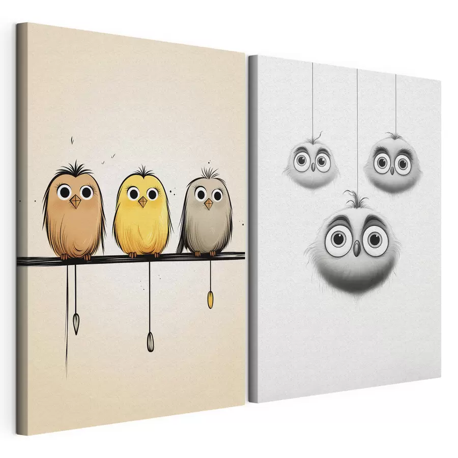 murales de pared Pajaritos bonitos m00862
