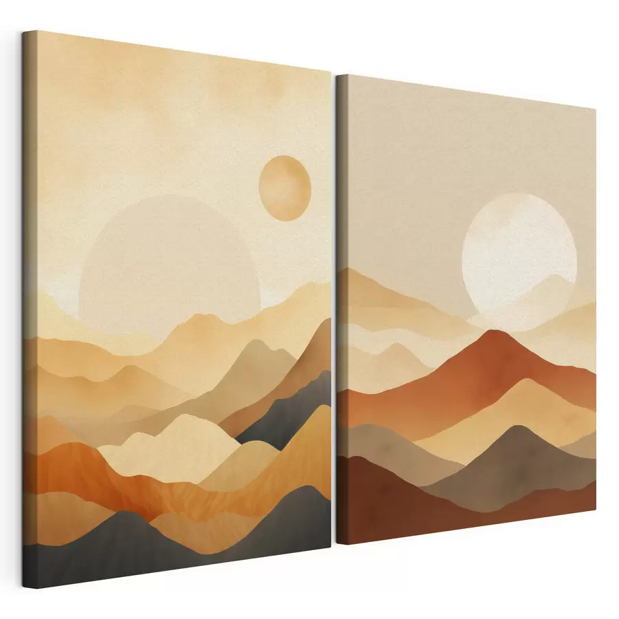 murales de pared Gran luna sobre un fondo de montañas m00866