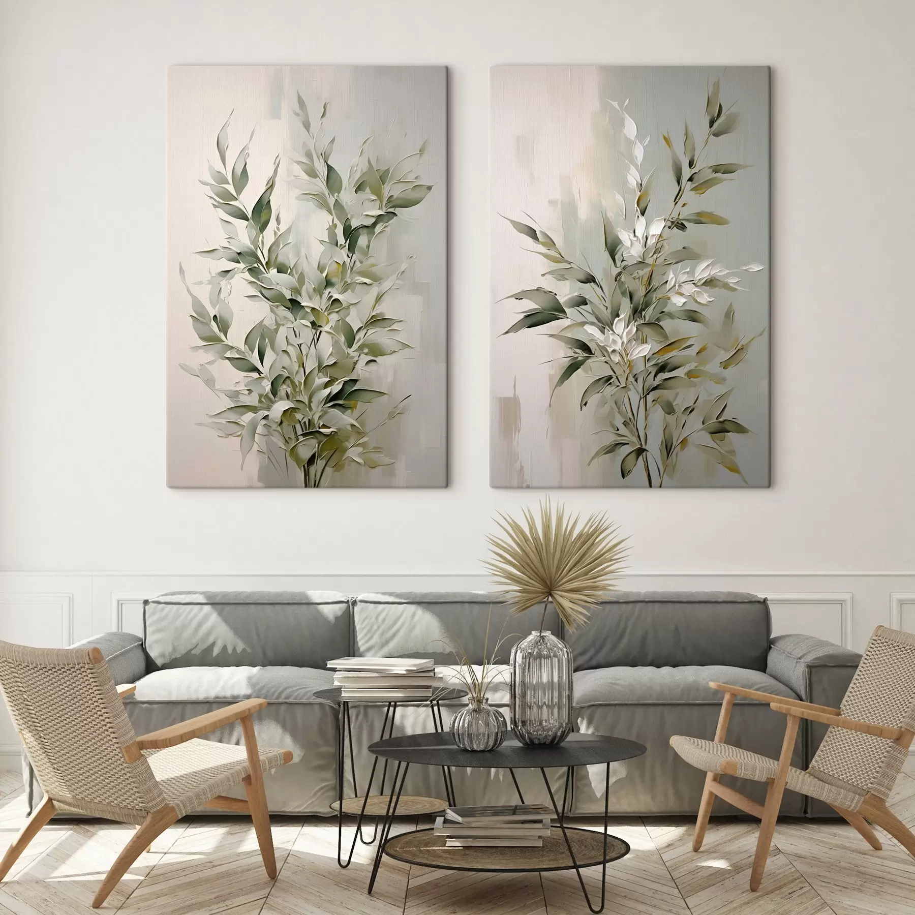 murales de pared Ramas abstractas con hojas m00851