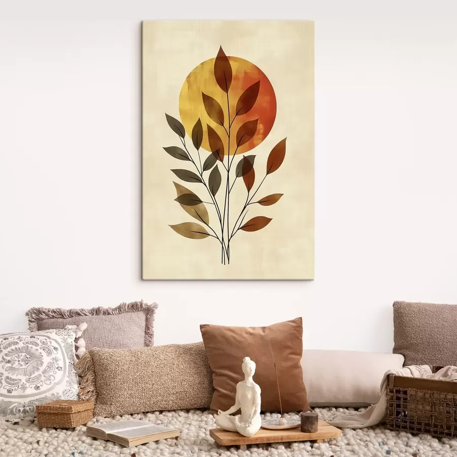 murales de pared Rama con hojas s46132