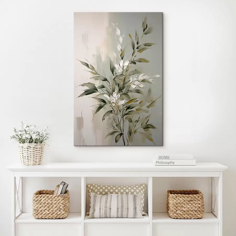 murales de pared Rama abstracta con hojas s46135