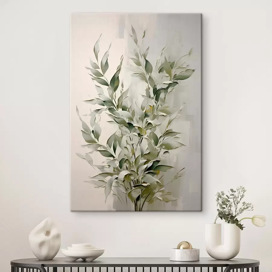 murales de pared Rama abstracta con hojas s46136