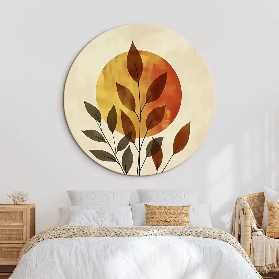 murales de pared Rama con hojas r46132