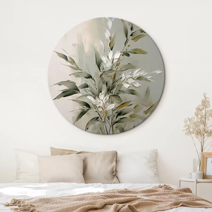 murales de pared Rama abstracta con hojas r46135