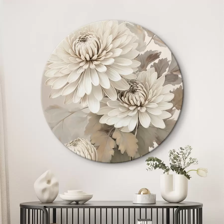 murales de pared Crisantemos abstractos r46261