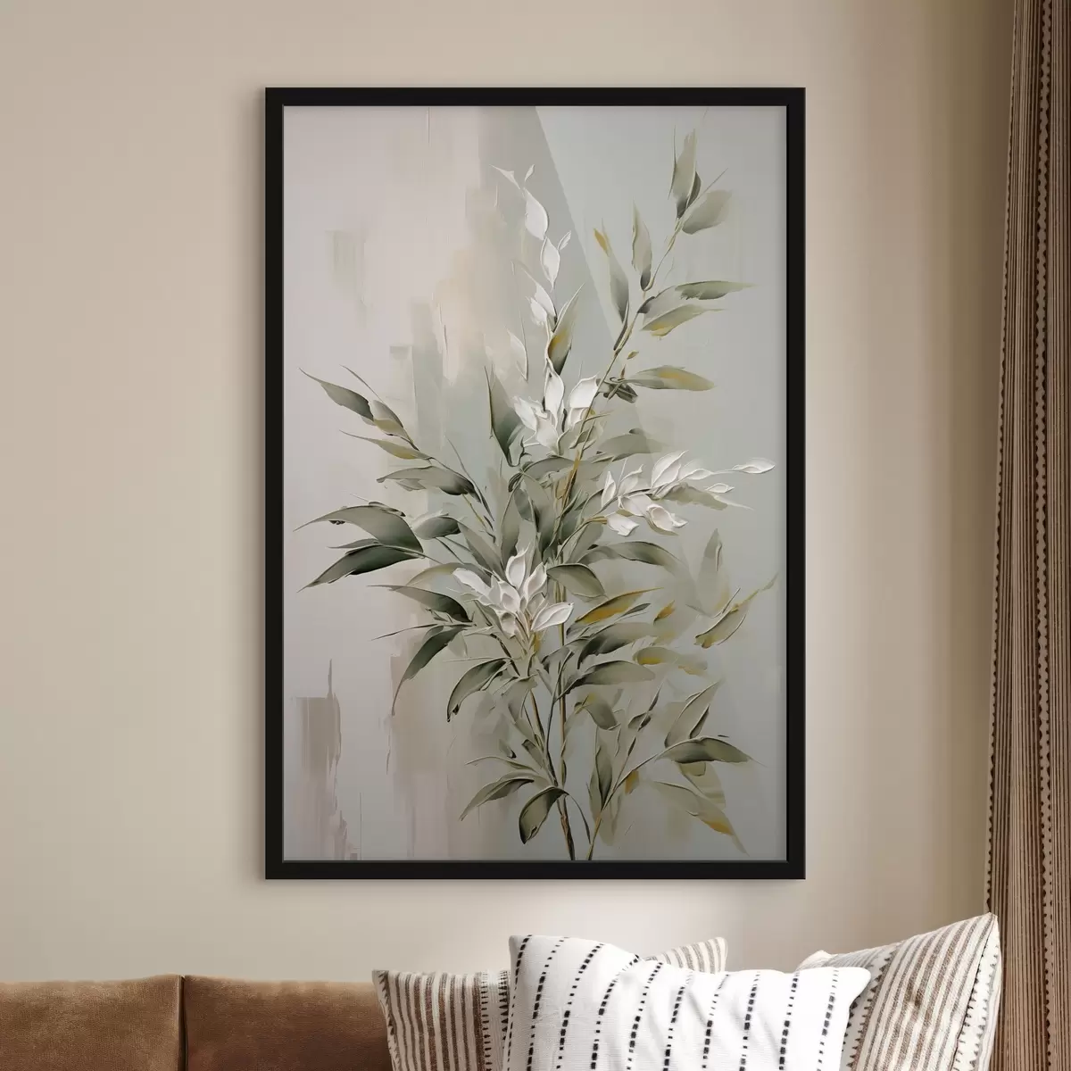 Poster Rama abstracta con hojas f46135