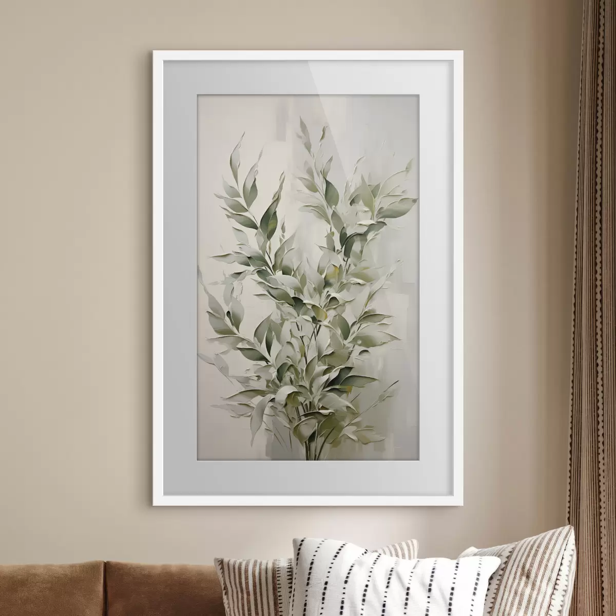 Poster Rama abstracta con hojas f46136