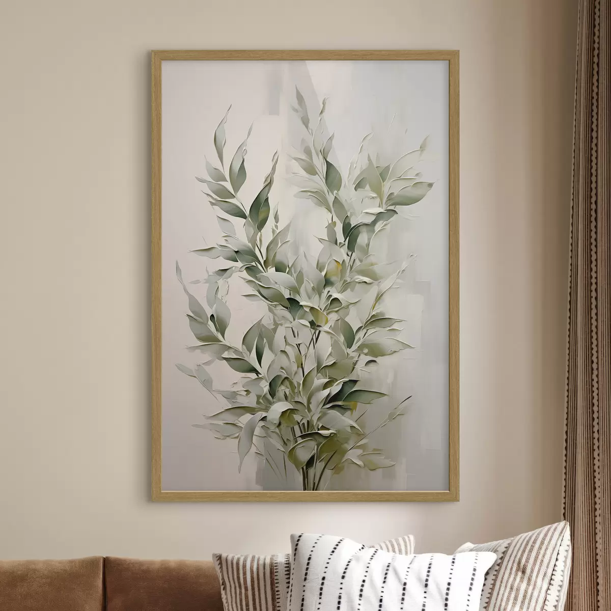 Poster Rama abstracta con hojas f46136