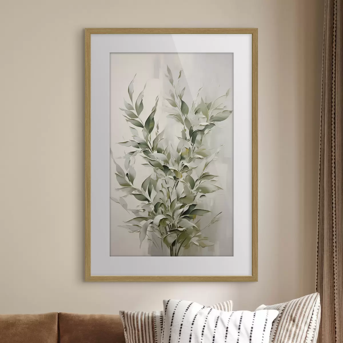 Poster Rama abstracta con hojas f46136
