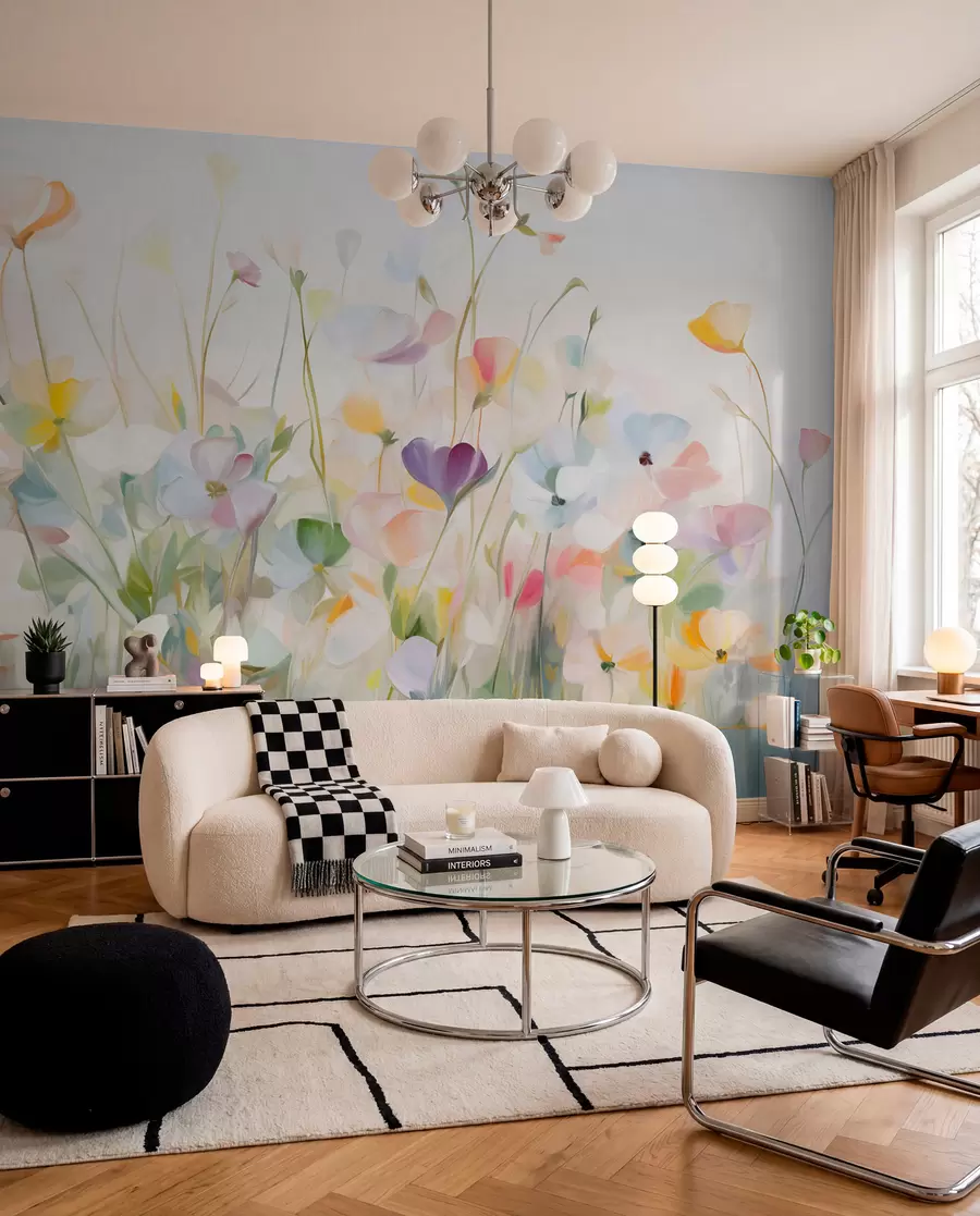 murales de pared Estudio de flores silvestres w09466