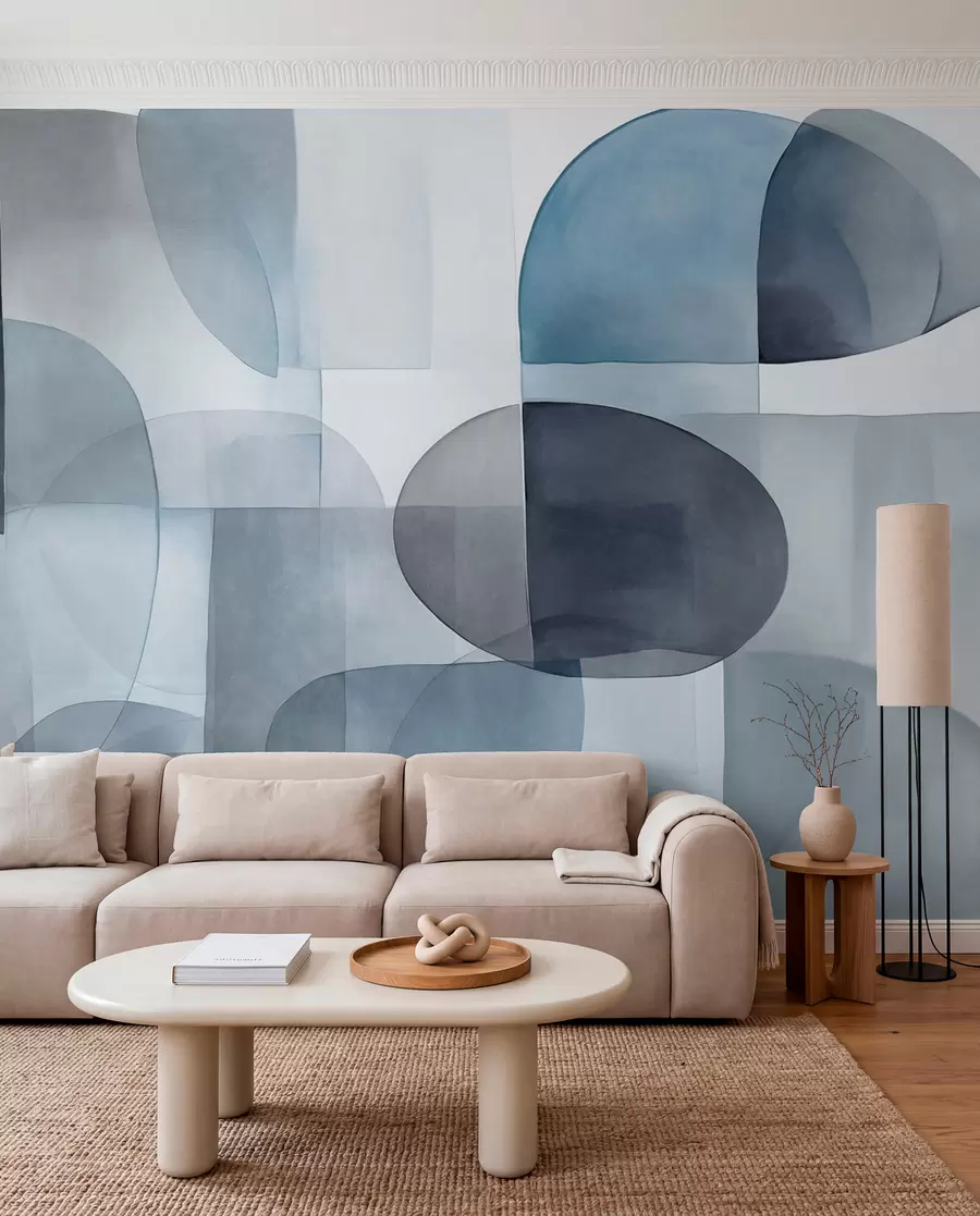 murales de pared Dulce equilibrio · Azul w09467v1