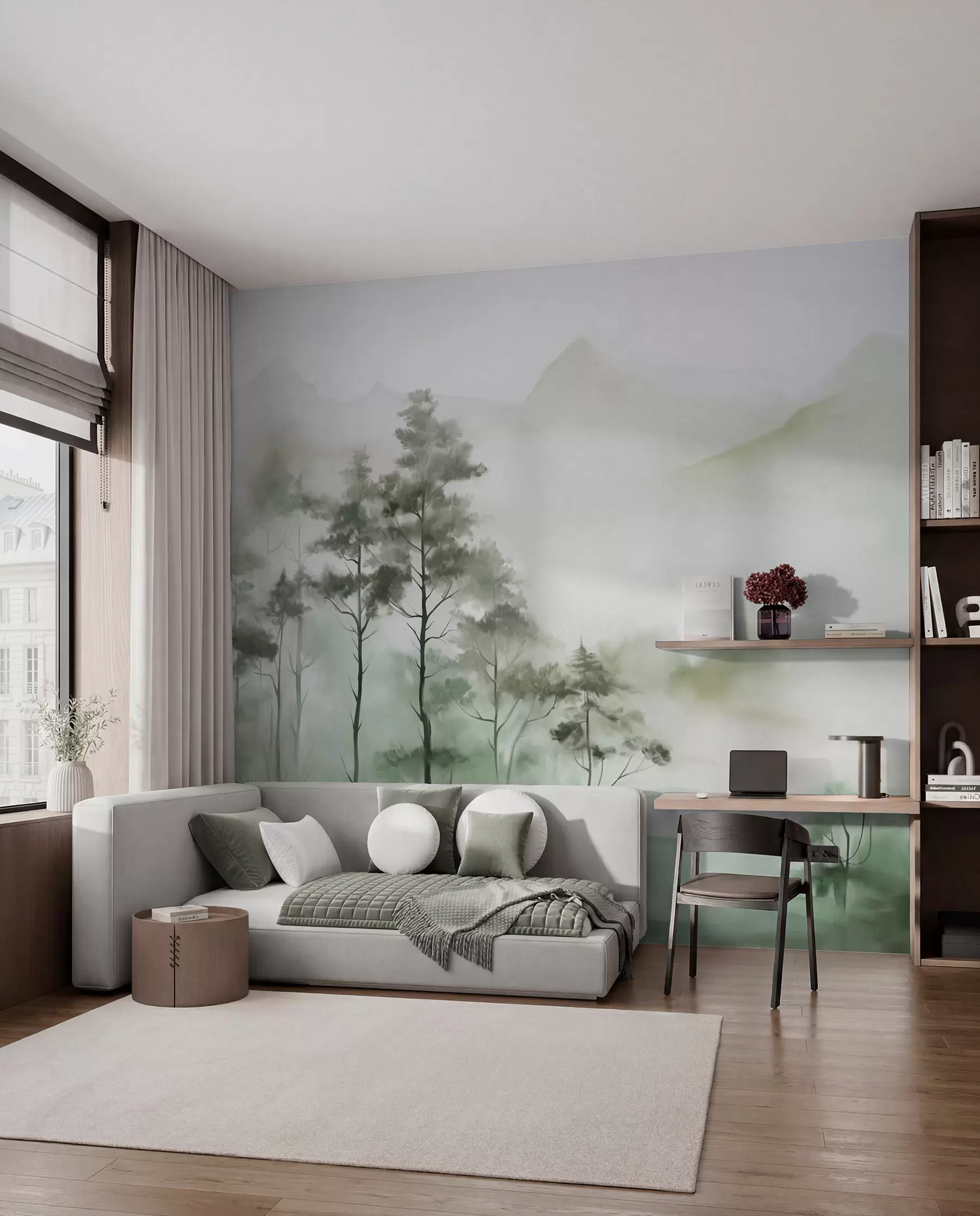 murales de pared Pinos de montaña w09469