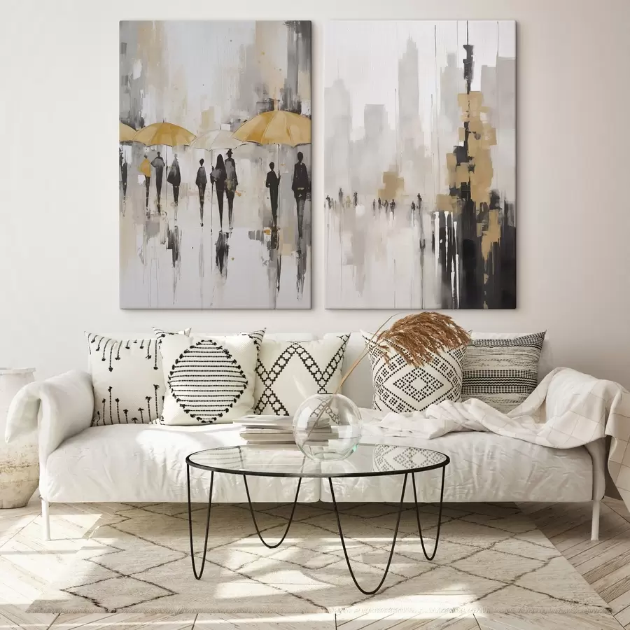 murales de pared Paisaje urbano abstracto m00873