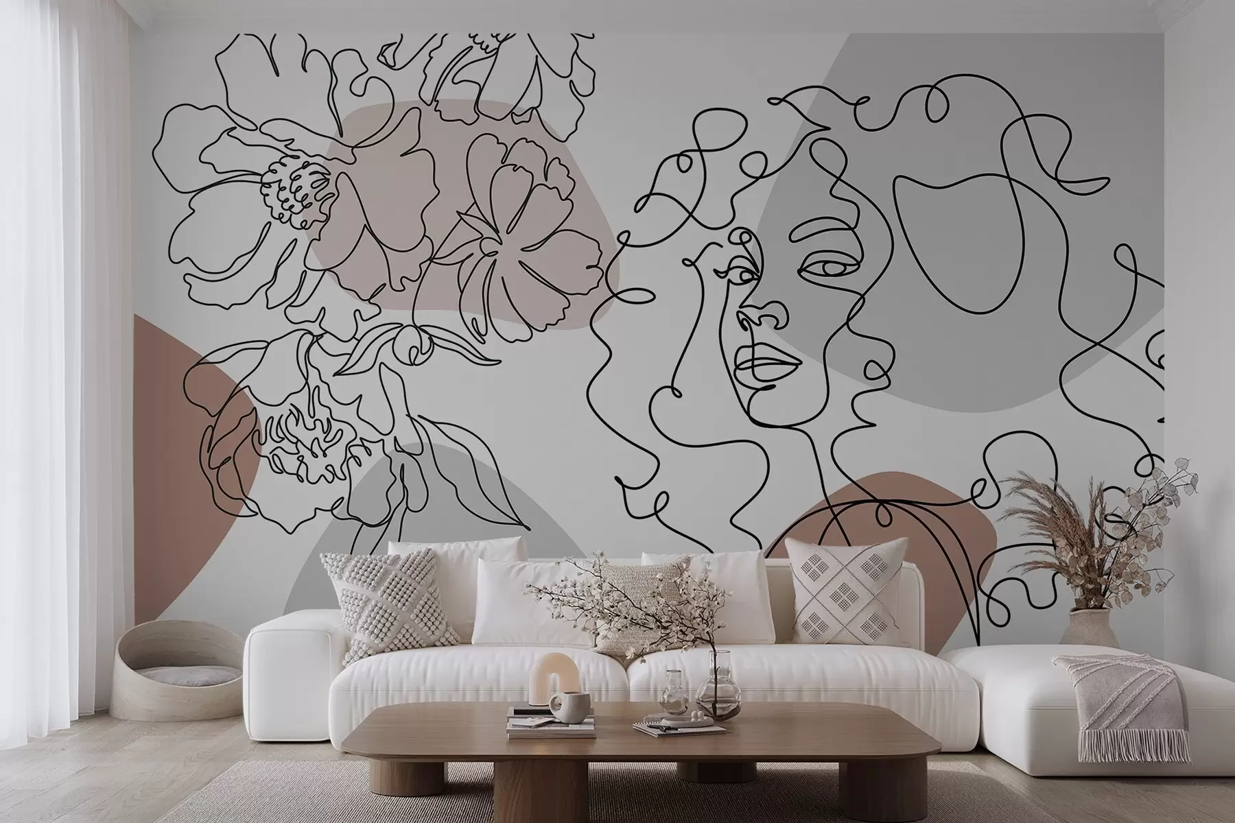 murales de pared Chica en las filas w04724