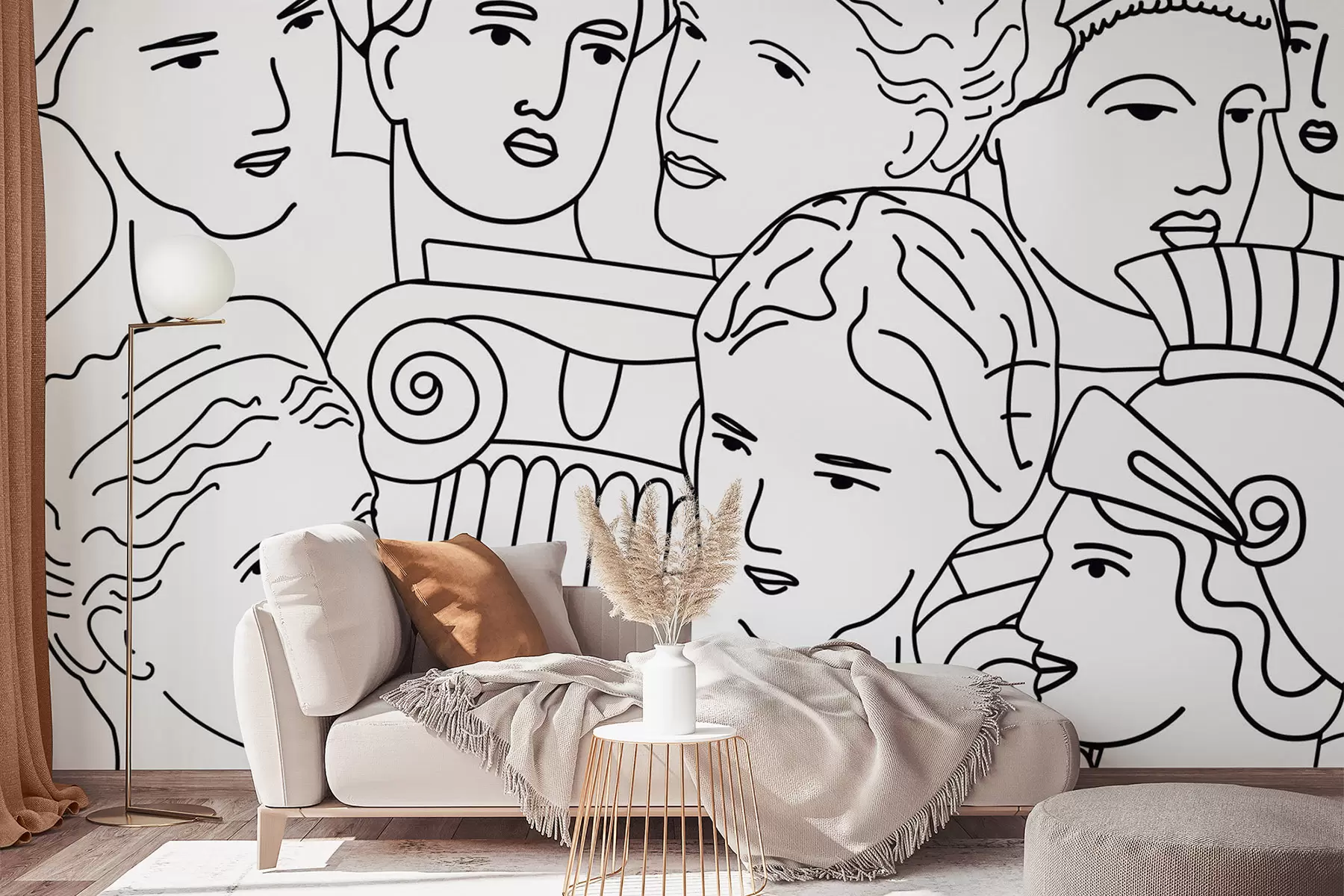 murales de pared Rostros antiguos w04728