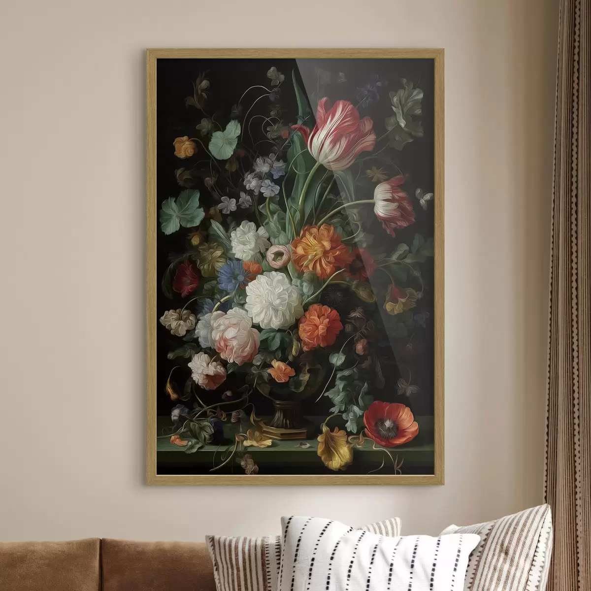 Poster Composición floral al estilo de los antiguos bodegones f46145