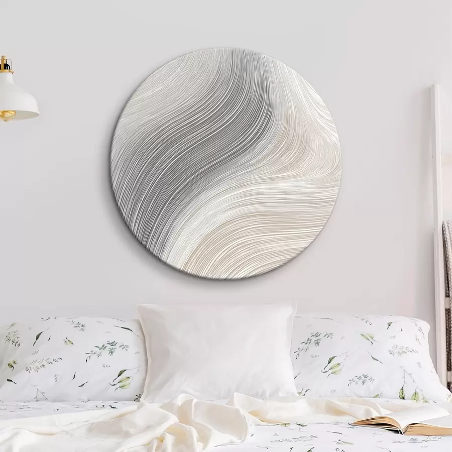 murales de pared Líneas abstractas suaves en tonos neutros r46154