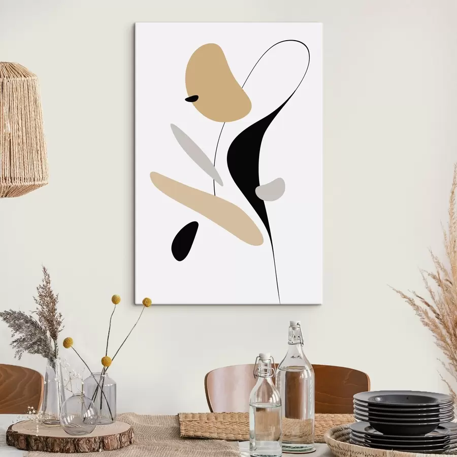 murales de pared Composición abstracta con puntos y líneas s46350