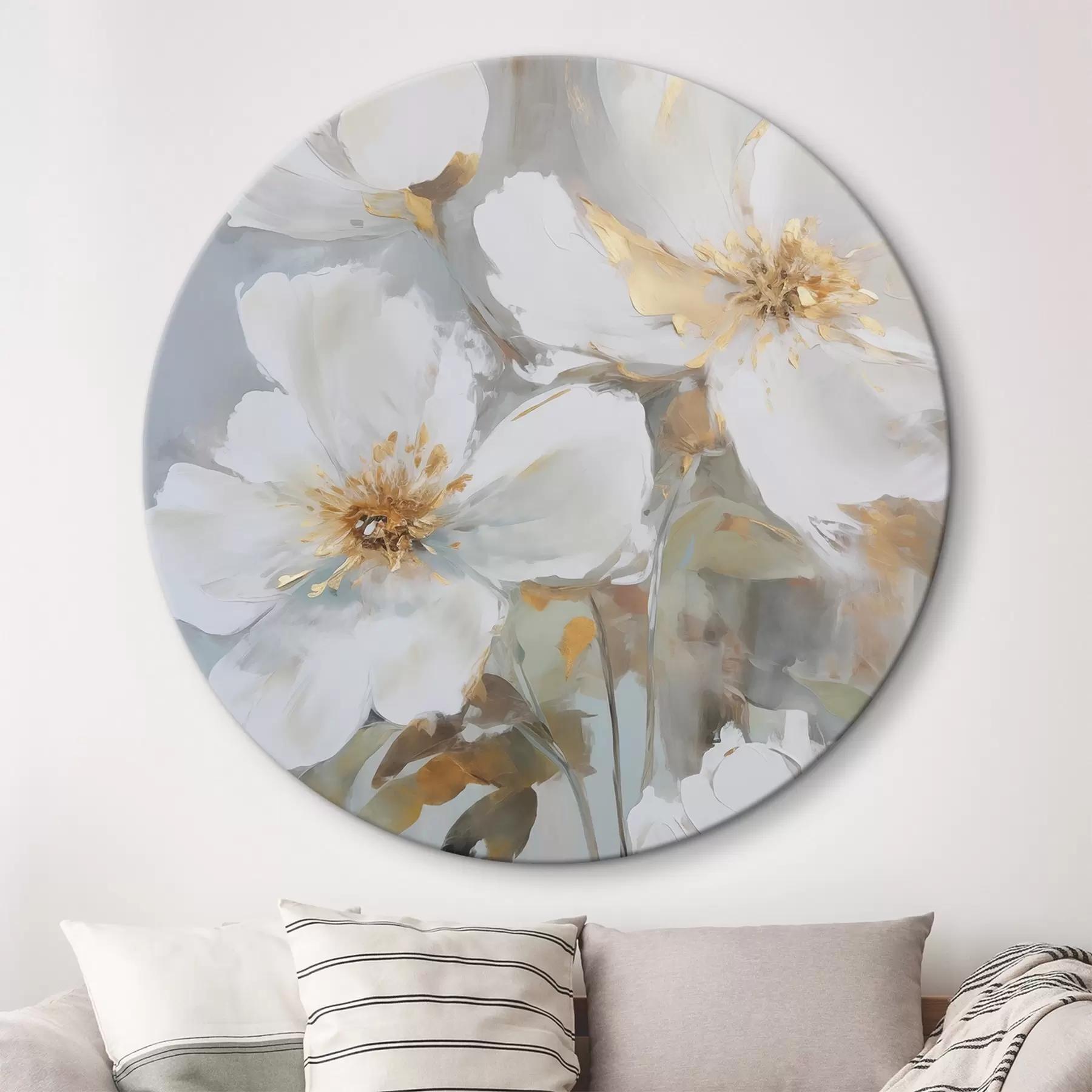 murales de pared Flores abstractas imitación de pintura r46346