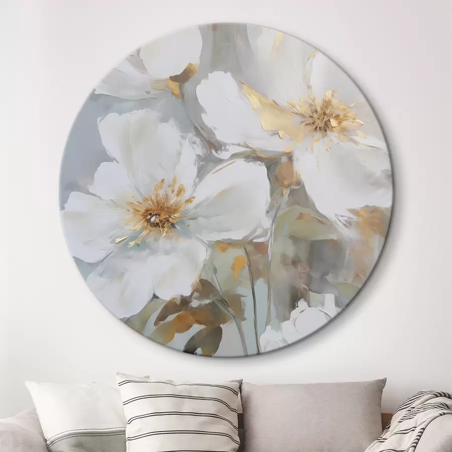 murales de pared Flores abstractas imitación de pintura r46346