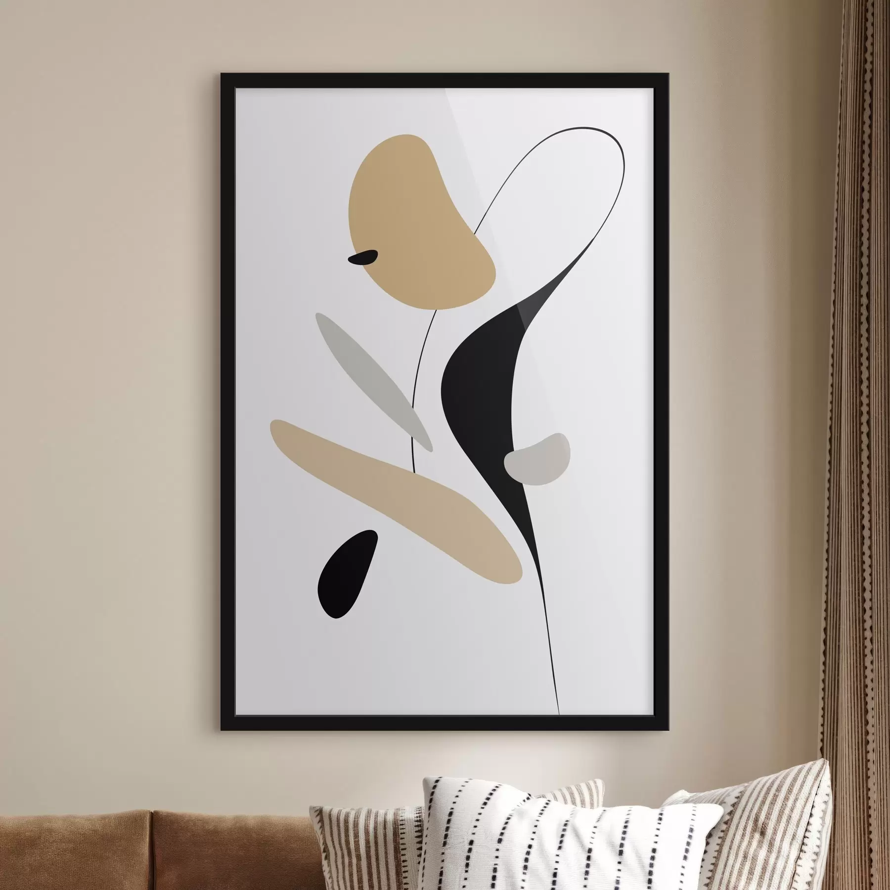 murales de pared Composición abstracta con puntos y líneas f46350