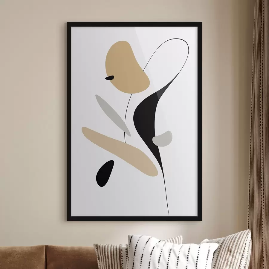 murales de pared Composición abstracta con puntos y líneas f46350