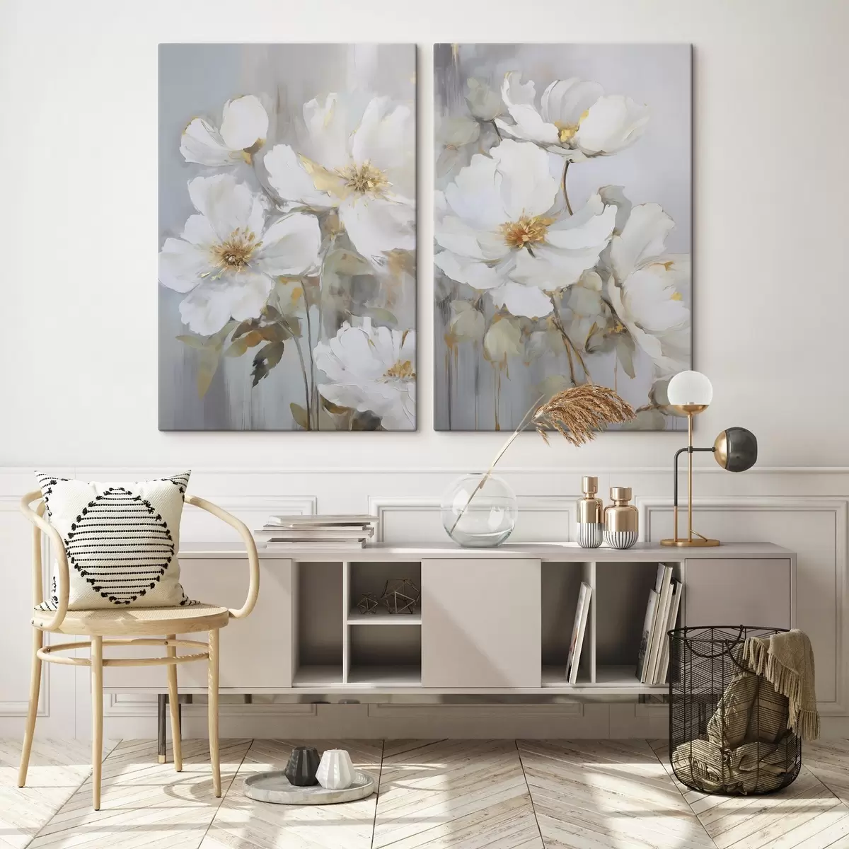 murales de pared Flores abstractas imitación de pintura m00906