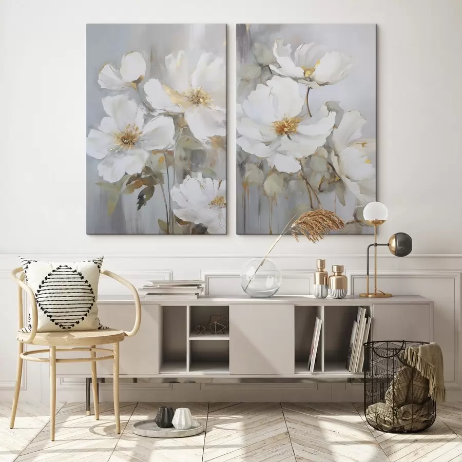 murales de pared Flores abstractas imitación de pintura m00906