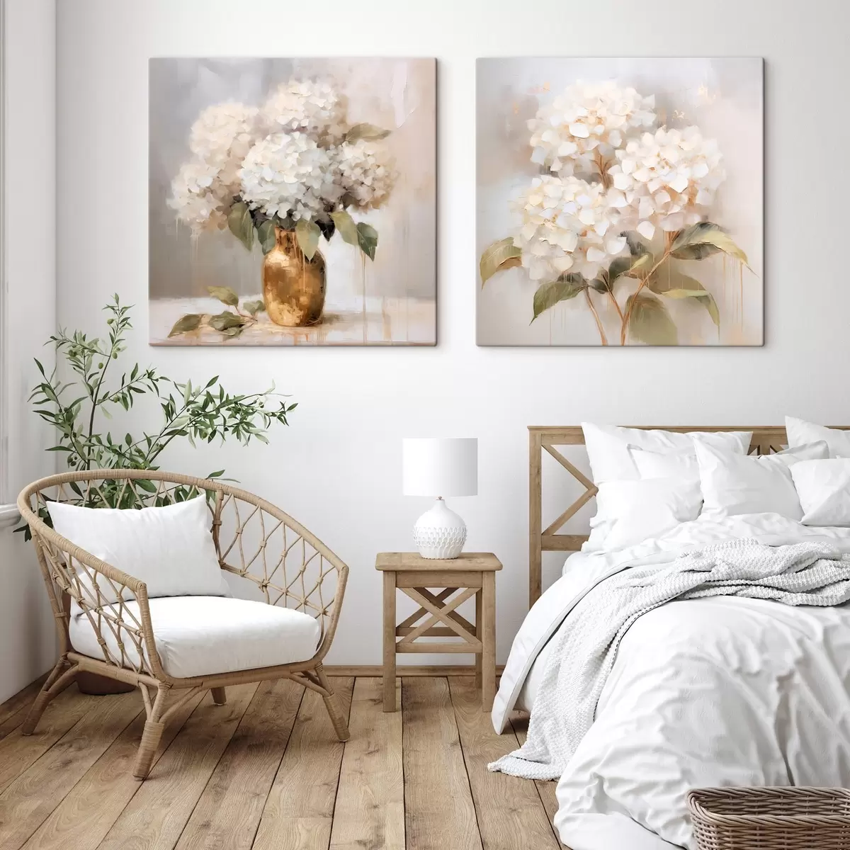 murales de pared Delicadas hortensias m00857