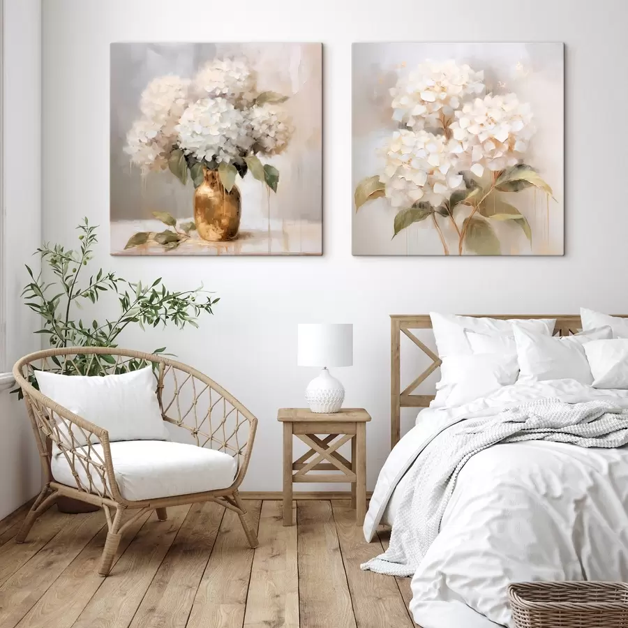 murales de pared Delicadas hortensias m00857