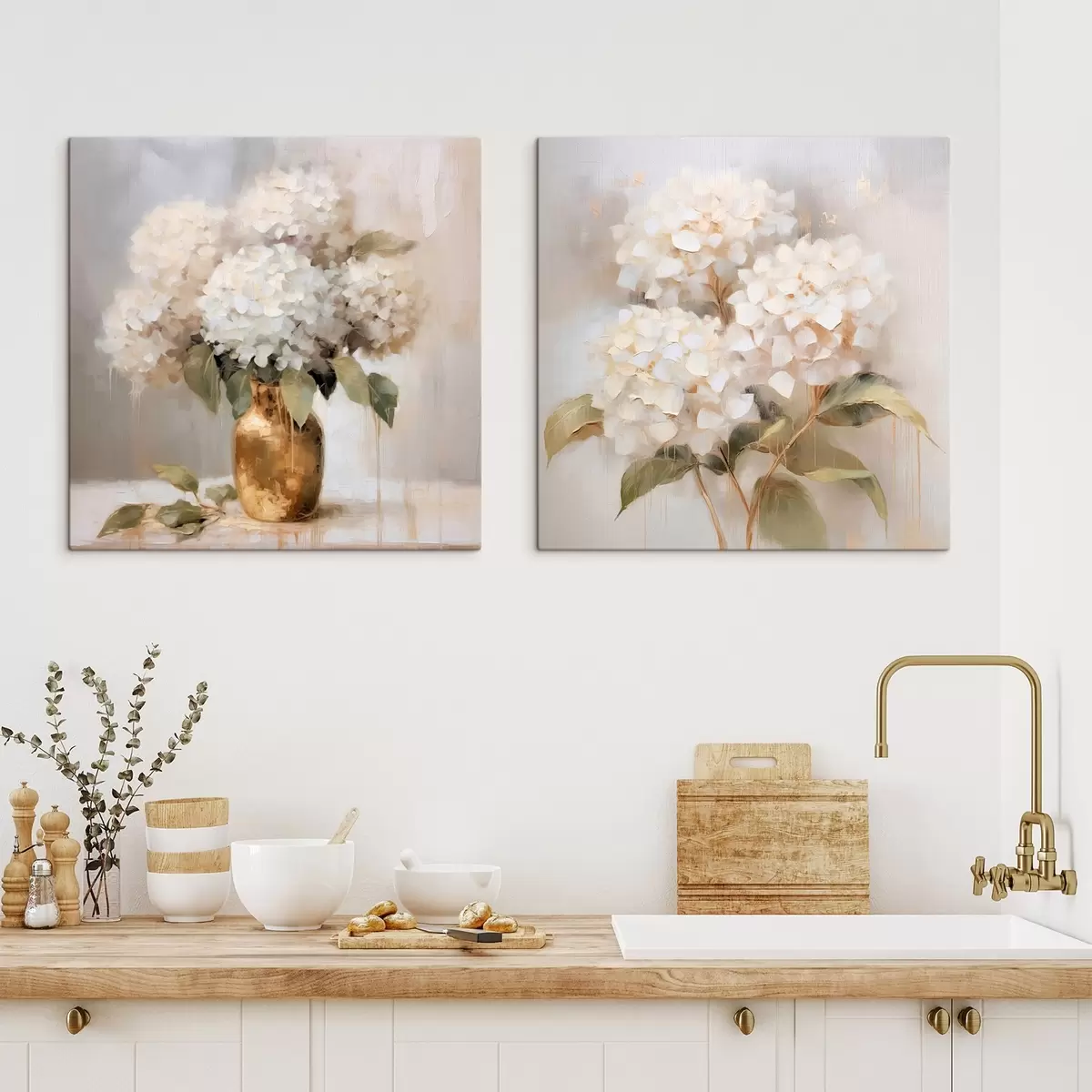 murales de pared Delicadas hortensias m00857