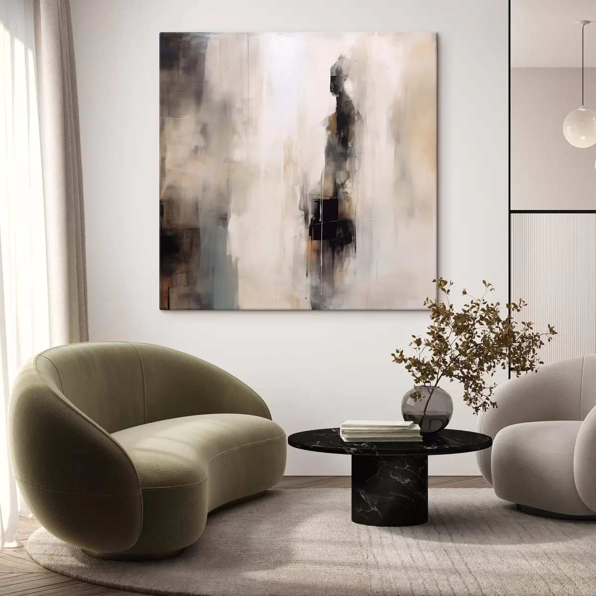 murales de pared Una figura humana abstracta s46361