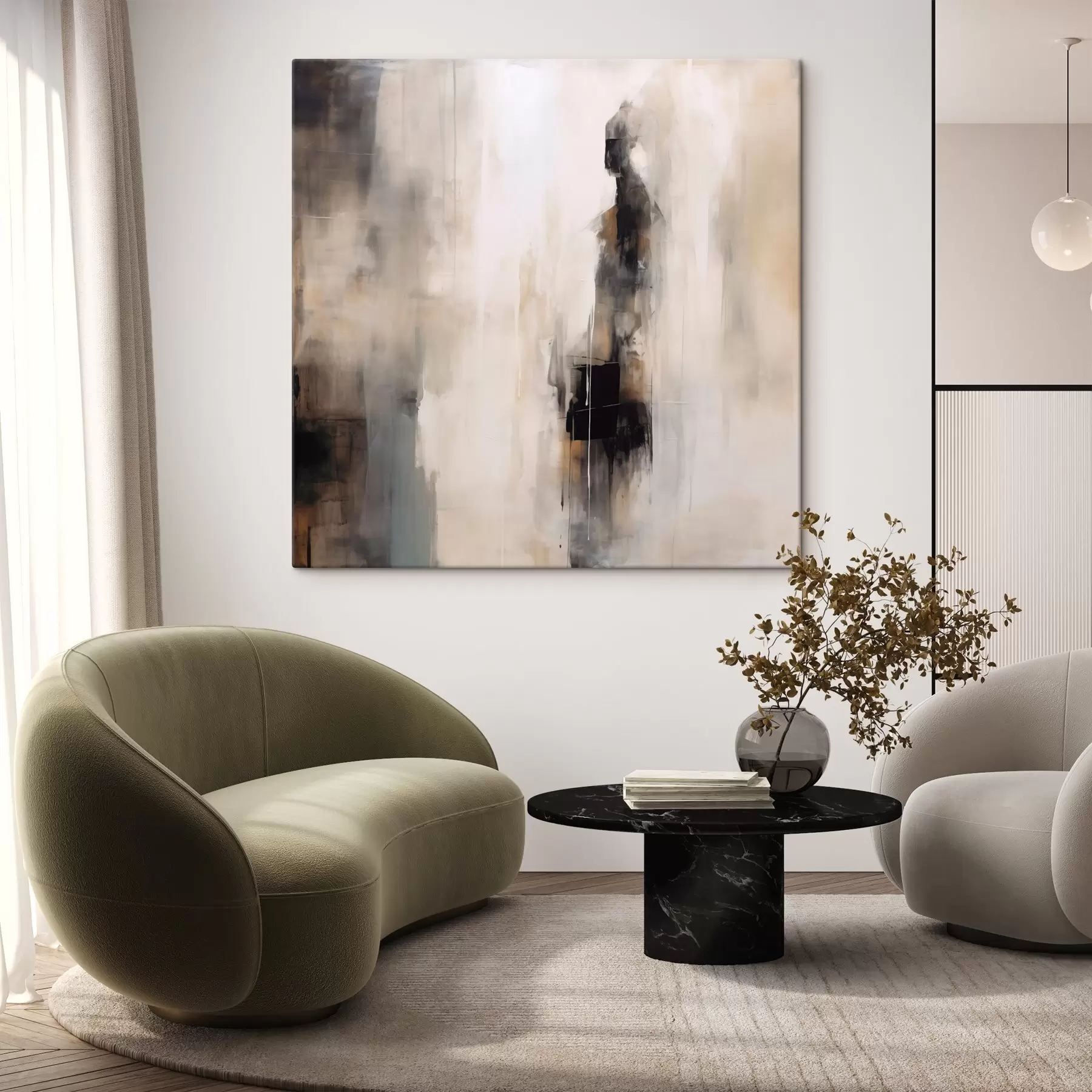 murales de pared Una figura humana abstracta s46361