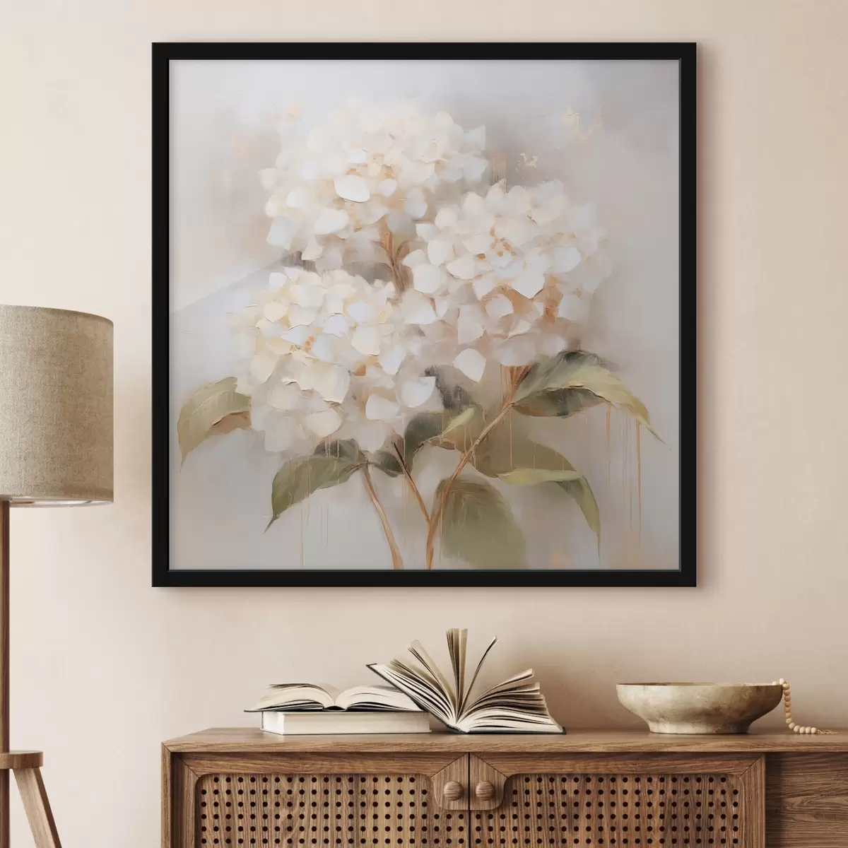 Poster Delicado ramo de hortensias f46262