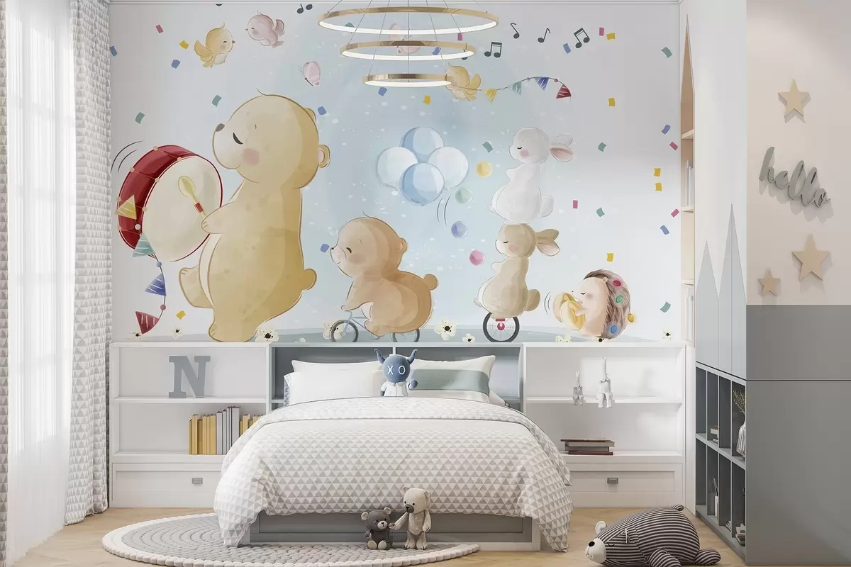 murales de pared Animales de cuento de hadas w04762
