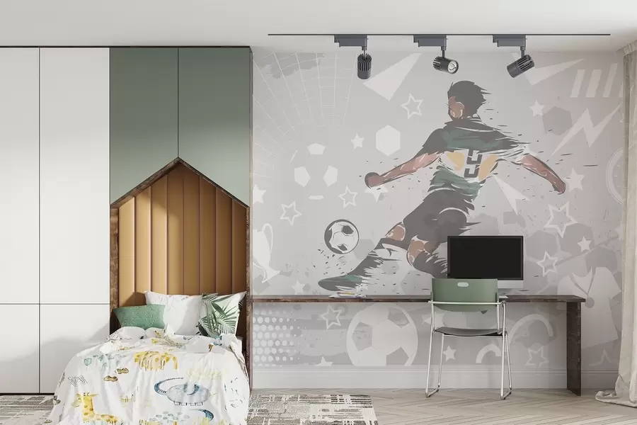 murales de pared Futbolista, deportes w04763