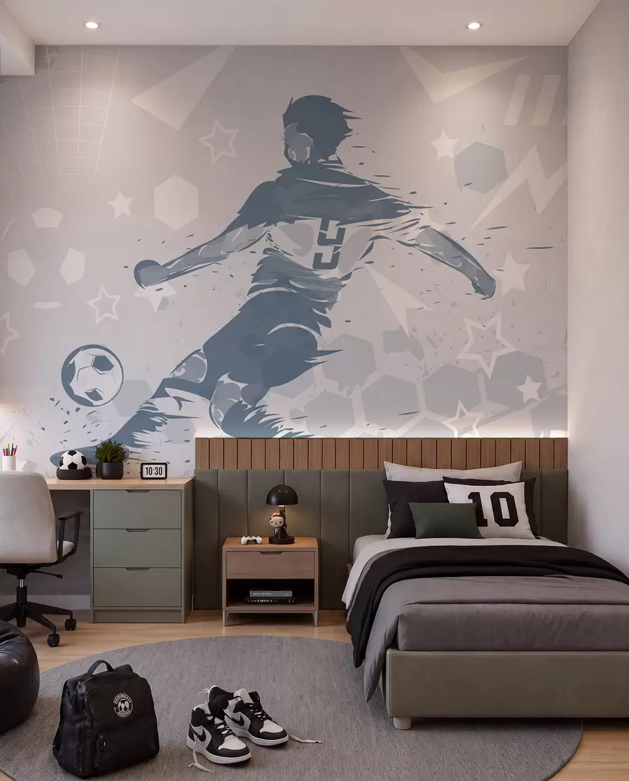 murales de pared Futbolista, deportes w04763v1