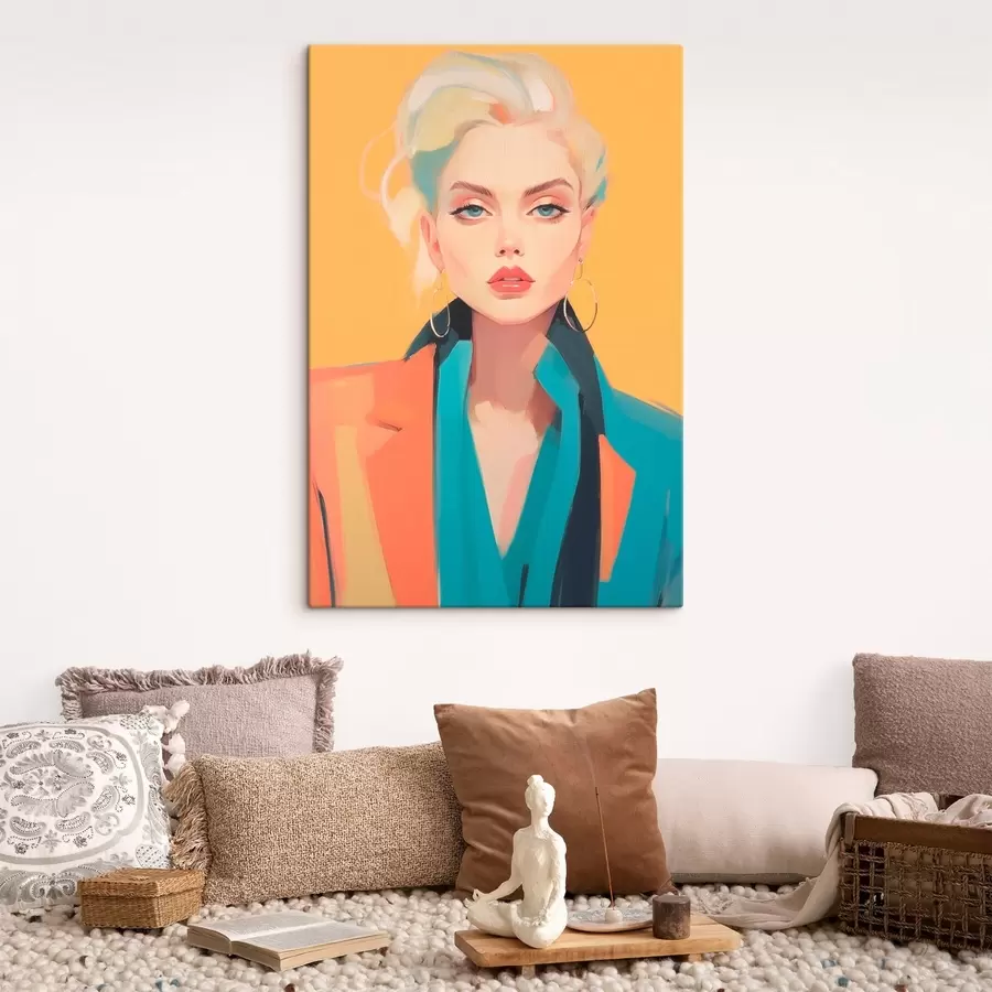 murales de pared Chica con chaqueta s46422