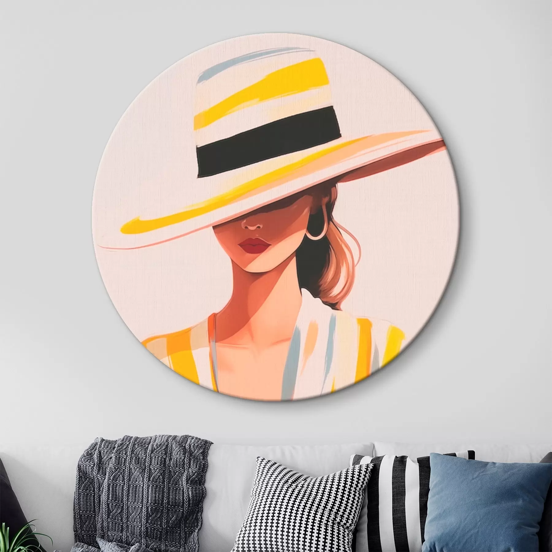 murales de pared Chica con sombrero r46421