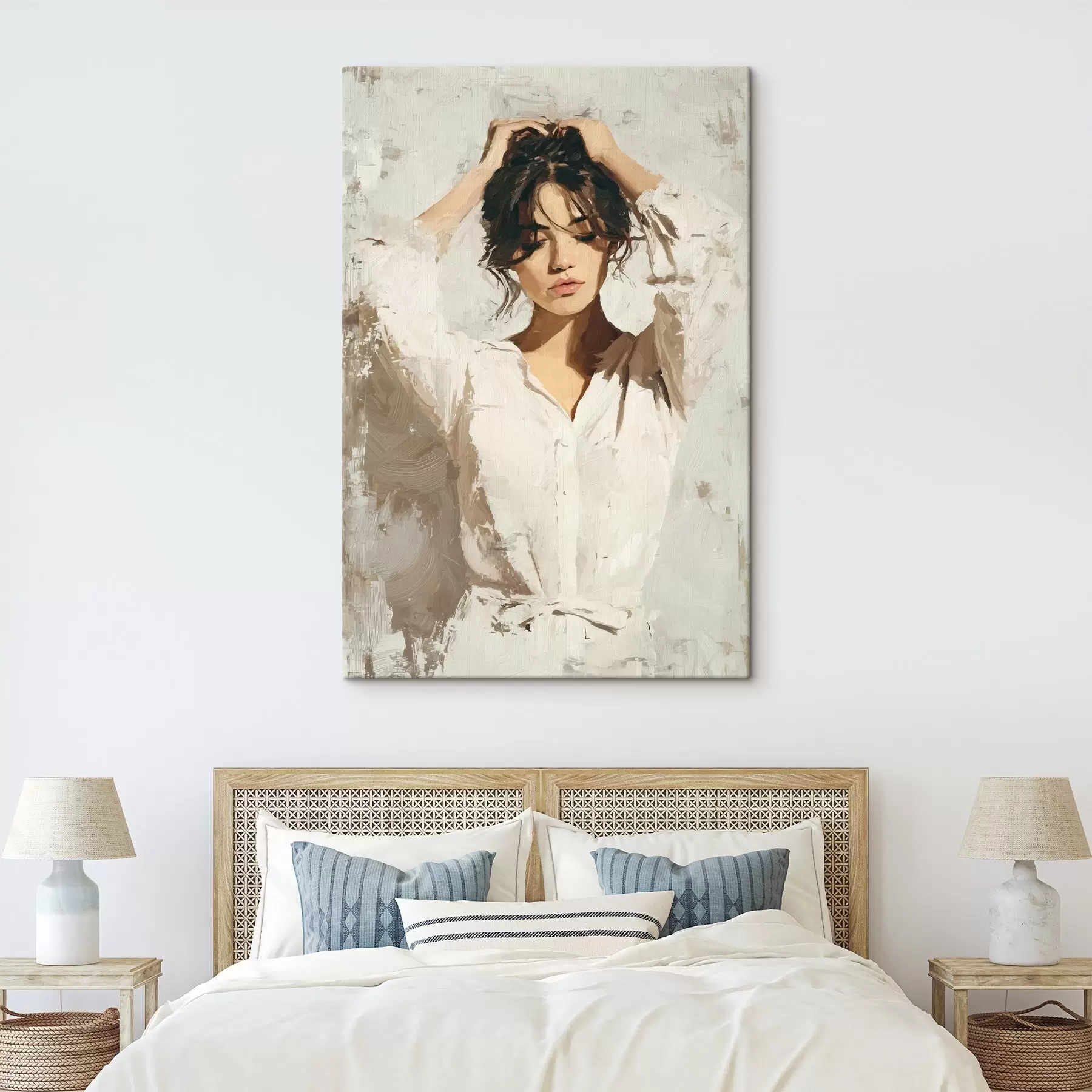 murales de pared Mujer de blanco s46366