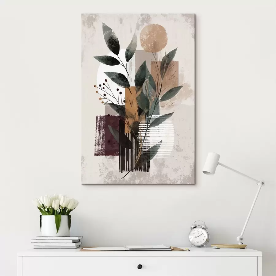 murales de pared Abstracción de hojas s46393