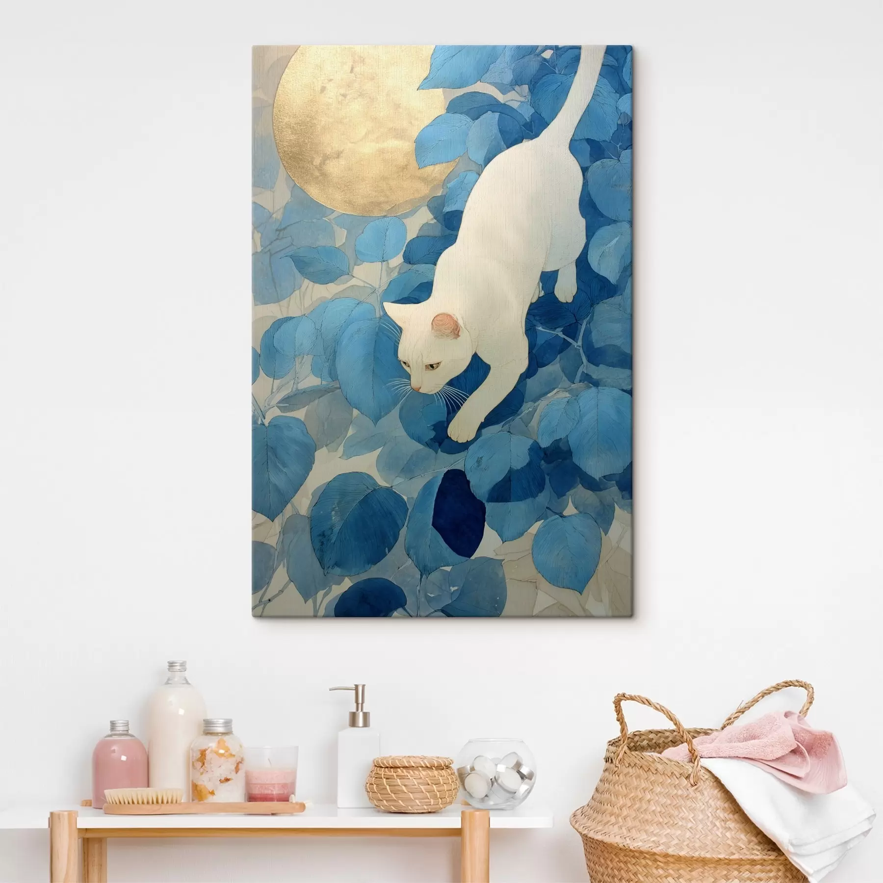 murales de pared Gato blanco s46425
