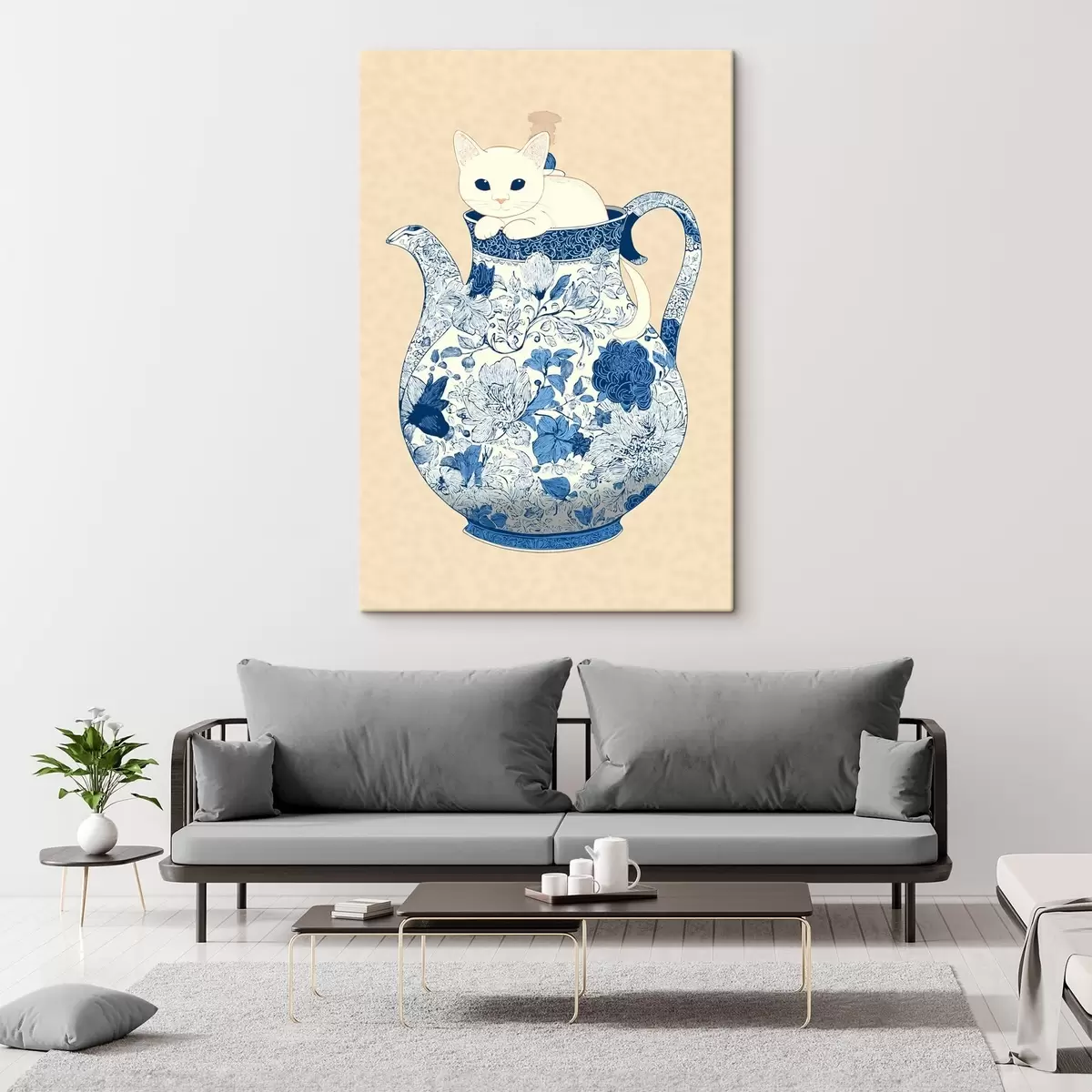 murales de pared Gato en jarra s46432