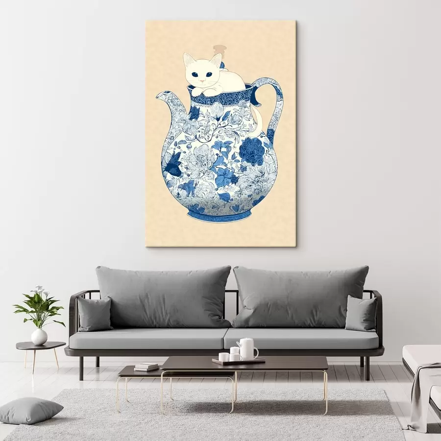 murales de pared Gato en jarra s46432