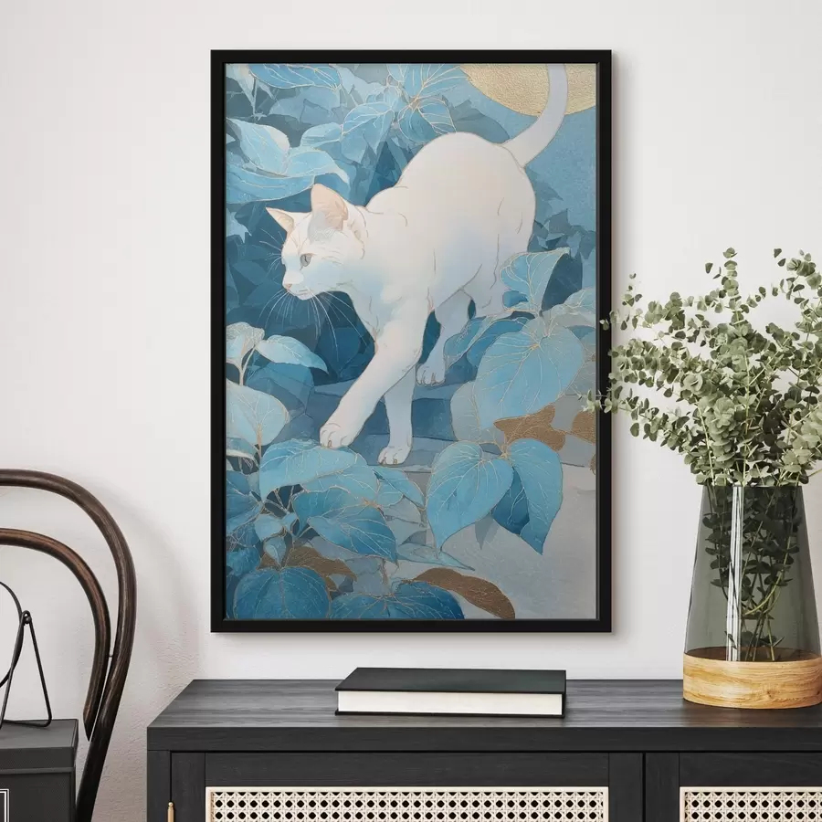 murales de pared Gato entre las hojas f46362